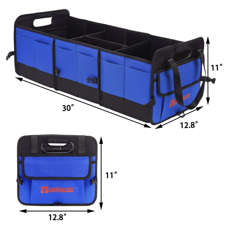 AUTOARK Multipurpose Car Trunk Organizer with Straps,Non-Slip Waterproof Bottom,Durable Collapsible Adjustable Compartments Cargo Storage,Upgraded Handle,AK-072 - Image 2